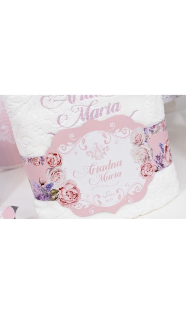 Trusou de botez regal pentru fetite tematica florala, Mica printesa 16